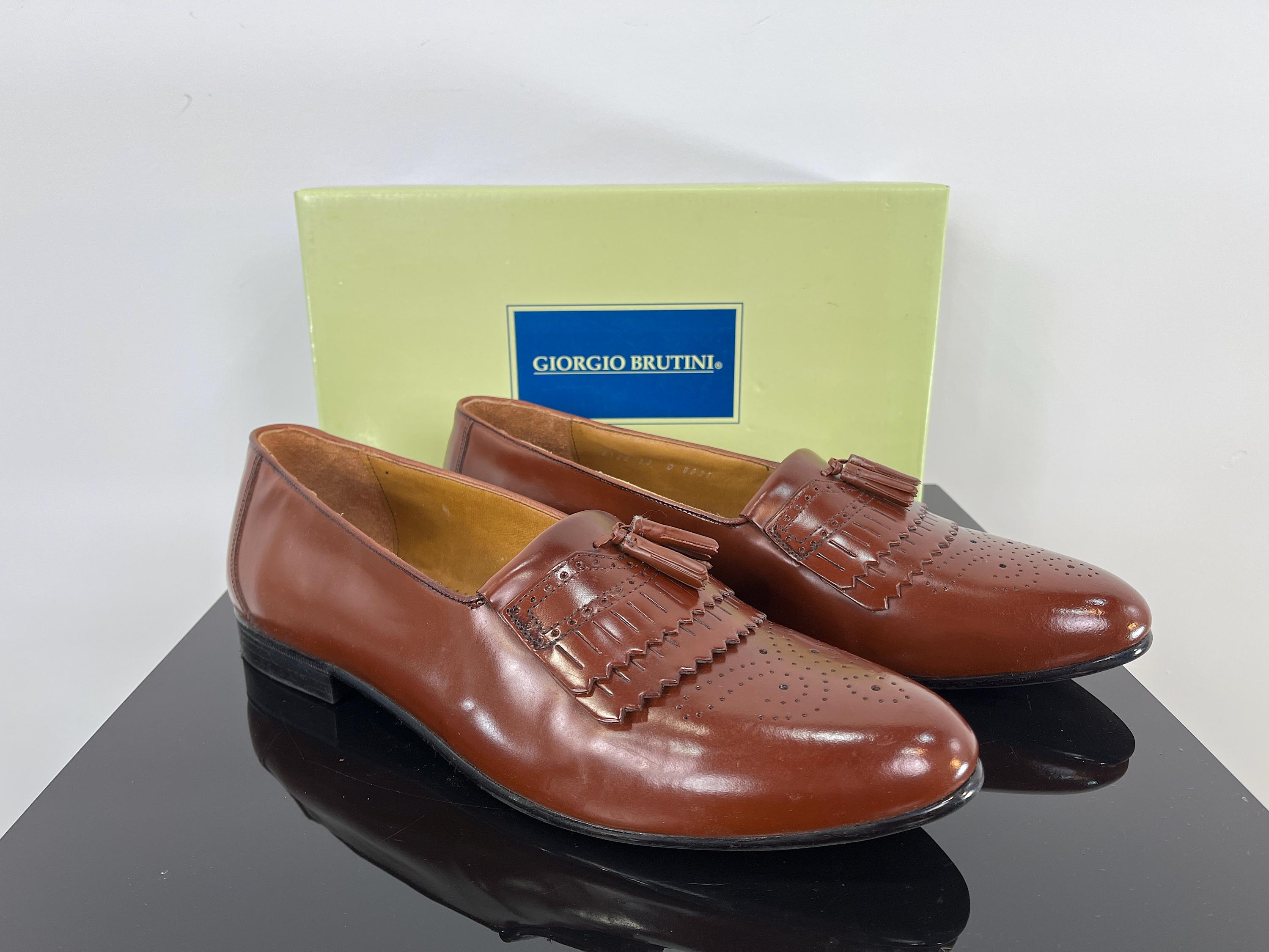 Giorgio Brutini Chestnut Leather Tassel Loafers Giorgio Brutini Men main image 2