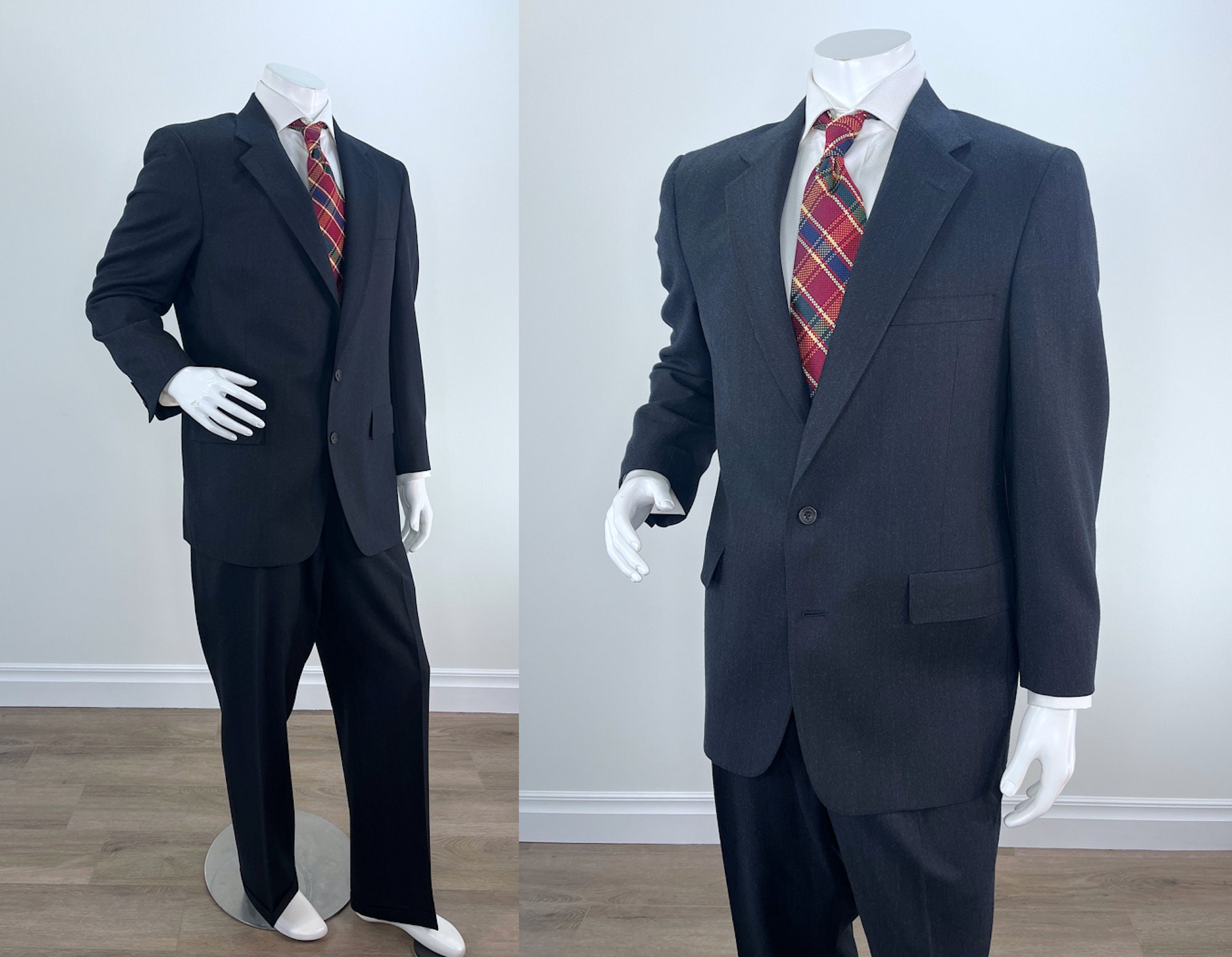 スーツ 90s 00s vintage wool double set up grey 90s 00s vintage wool double set up grey