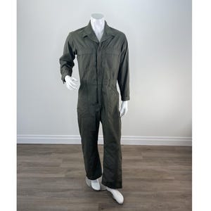Vintage Military Olive Drab Coveralls, Size 42R. Vintage Army Issued Coveralls. Vintage Military Jumpsuit. Vintage Green Unisex Jumpsuit