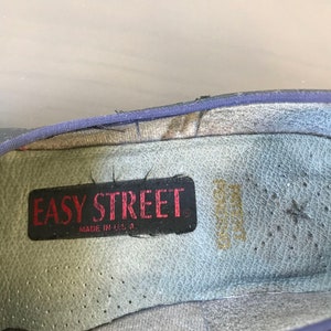 Vintage 1960s Easy Street Navy Blue Leather Shoes Size 75/8 image 7