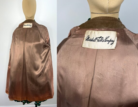 Vintage 1960s Brown Suede Coat.  Vintage Marshall… - image 10