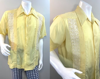 Yellow Guayabera Etsy