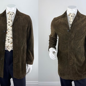 Vintage 2000 Brown Suede Banana Republic Car Coat Size Small