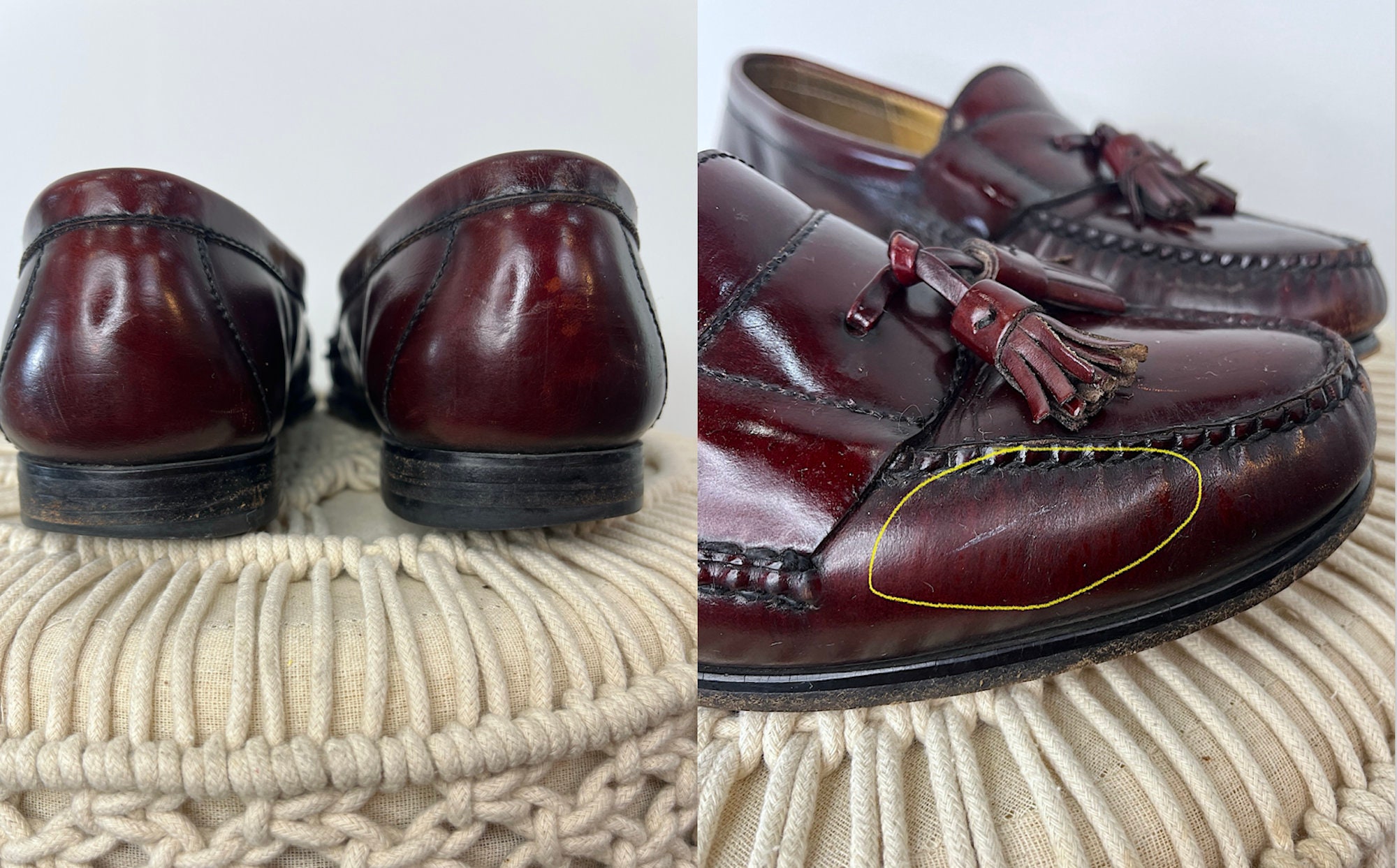 Cole Haan‎ Men Cordova Shoes Tassel Loafers Burgundy Size 9.5 Cole Haan - Brandclub - Cole Haan Men main image 4