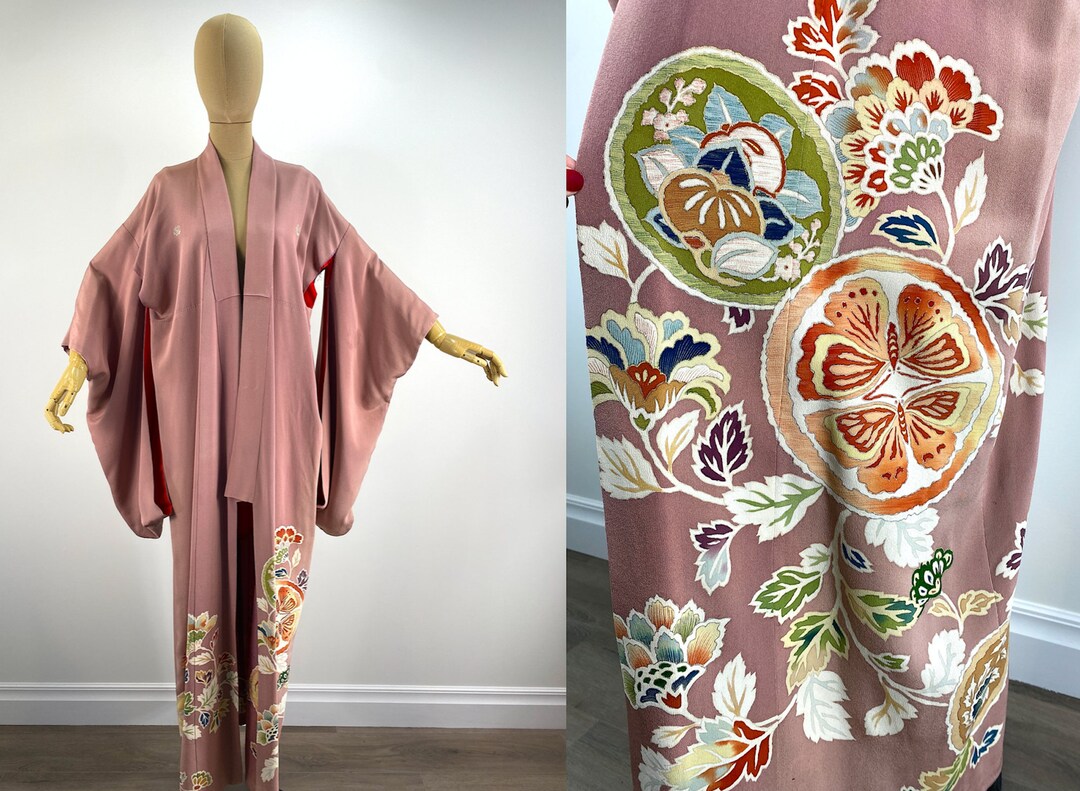 Kimono Femme Francesca's Mauve à Fleurs, Taille Unique, Neuf Avec étiquette