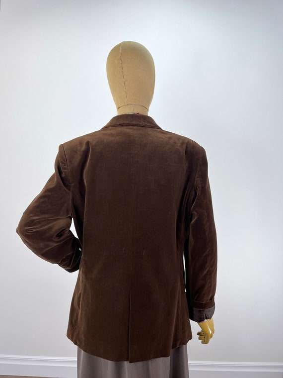 Vintage 1970s Brown Cotton Velveteen Blazer by Ca… - image 8