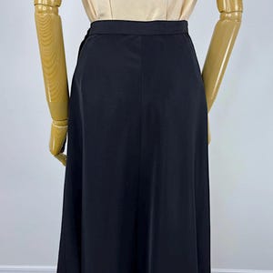 Vintage Evening Suit 1940s Black Faille Jacket Beaded Collar Outfit 1950s Formal Wear 1950s Nipped Waist Retro Cocktail Attire Two Piece image 11