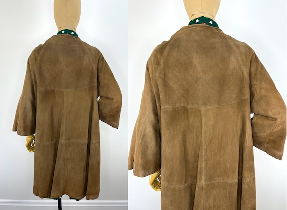 Vintage 1960s Brown Suede Coat.  Vintage Marshall… - image 4
