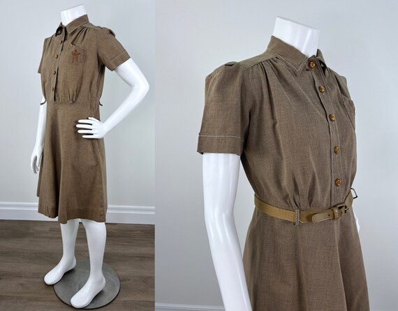 Vintage 1950s/1960s Brownie Uniform Dress.  Vinta… - image 3