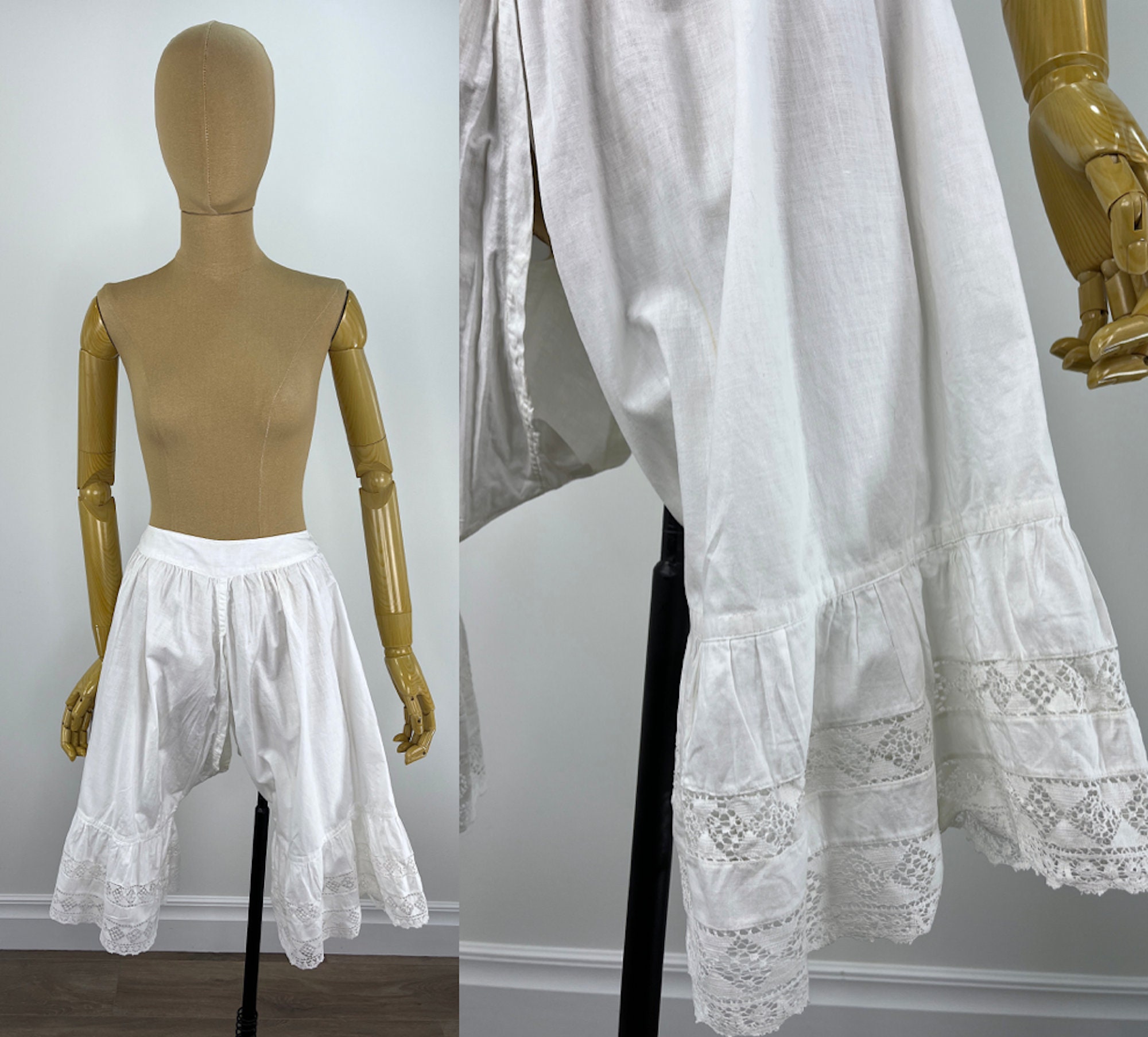 Buy Victorian Underwear, Vintage Bloomers, 1800s Clothing, Historical  Clothes, Vintage Nightwear, Cotton Undergarments, Duchess Morning in White  Online in India 