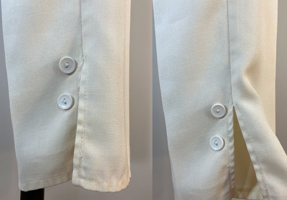 Vintage 1980s Winter White Pleated "Sailor" Pants… - image 8