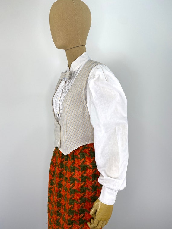 Vintage 1970s Deadstock Uniform Shirt & Vest. Whi… - image 3