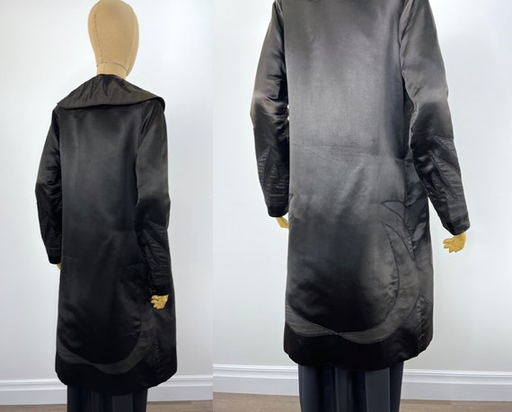 Belted Stonewashed Silk Satin Coat