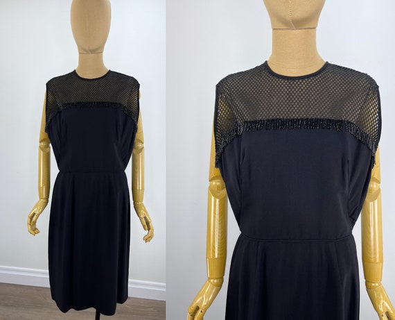 Vintage Late 1950s/ Early 1960s Little Black Dres… - image 7