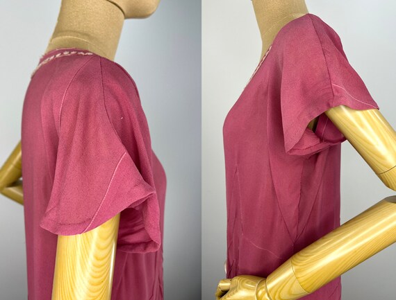 60's Zig Zag Print Dropped Waist Dress