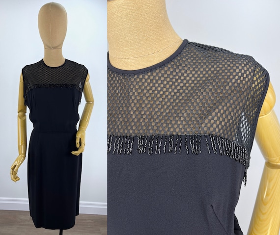 Vintage Late 1950s/ Early 1960s Little Black Dres… - image 1