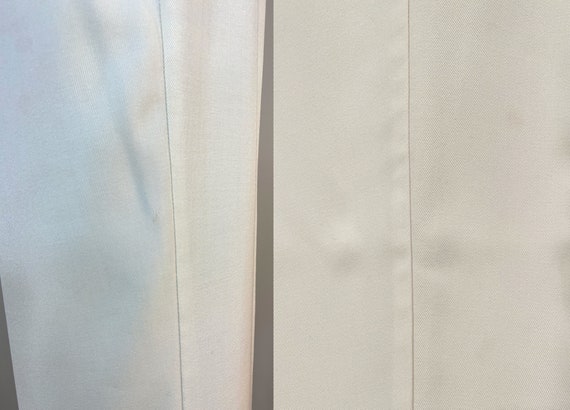 Vintage 1980s Winter White Pleated "Sailor" Pants… - image 10