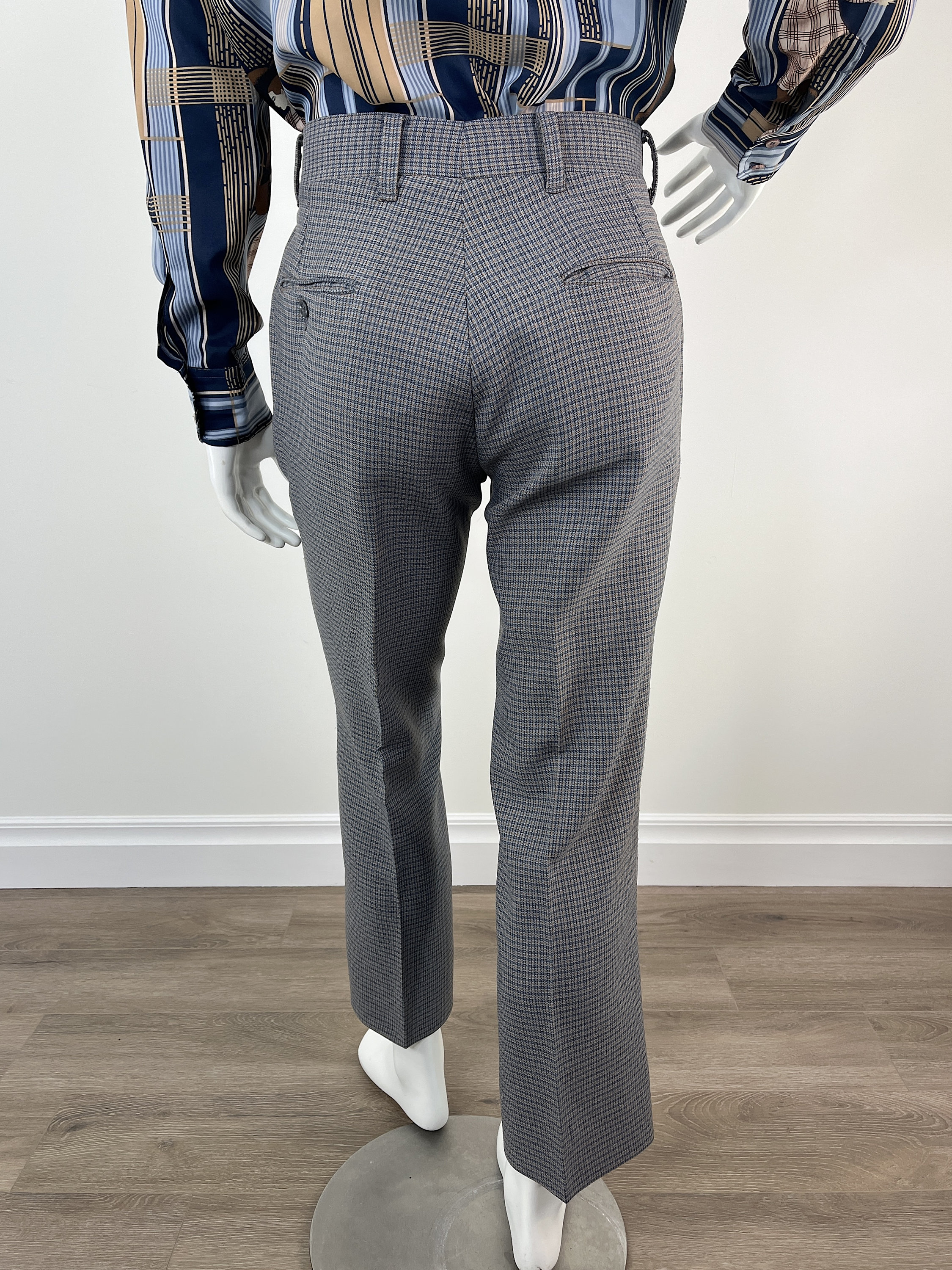 Vintage 1970s Men's Plaid Pants, Straight Leg. 1970s High Vintage 1970s Men's Plaid Pants, Straight Leg. 1970s High