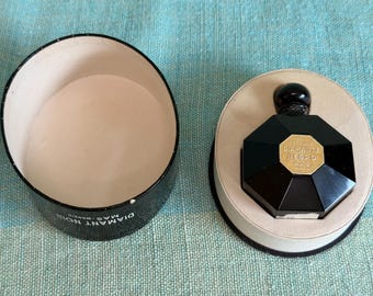 Antique 1923 Baccarat Le Diamanat Noir Perfume Bottle for Mas Madrid - Rare Art Deco with Original Box