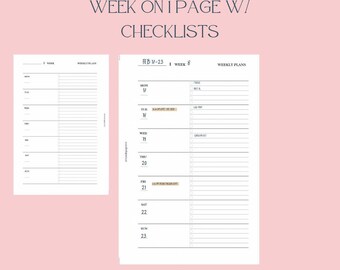 Pocket Week On 1 Page with To-Do's