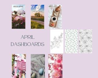 PERSONAL April Photo Dashboards | Floral Dashboards | Spring Dashboards