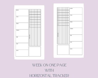PERSONAl Week on One Page with Horizontal Tracker