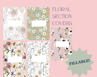 FILLABLE FC Compact Size Boho Floral Section Covers