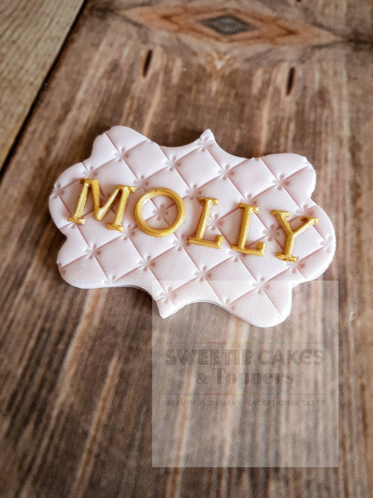 Handmade Fondant Name Plaque Cake Topper Etsy