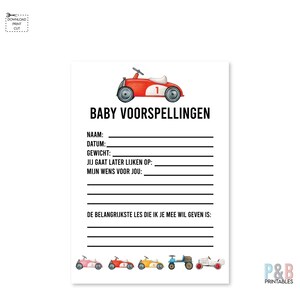 Baby Retro car, Baby prediction, Baby shower game, Baby Shower Printable, Baby gender party, Baby gender reveal, instant download,