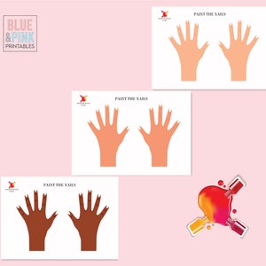 Paint the nails, Pretend play, printable, Nail salon, Pretend nail salon, Download printable, Store sign, JPEG file,