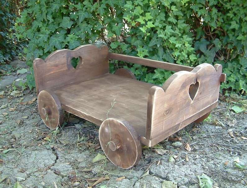 Baby wooden bed Wagon bed Photography prop Carriage bed Cart Etsy