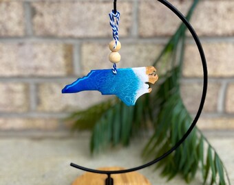 North Carolina Ornament, Outer Banks Ornament, Carolina Beach, Wilmington Beach, Nags Head Beach Ornament, Coastal Christmas Ornament