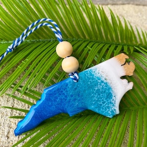 North Carolina Ocean Resin Ornament, Outer Banks Ornament, Carolina Beach, Wilmington Beach, Nags Head Beach, Coastal Christmas