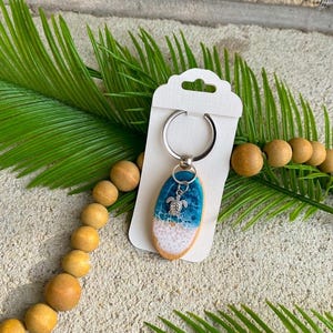 Resin Ocean Keychain Etsy