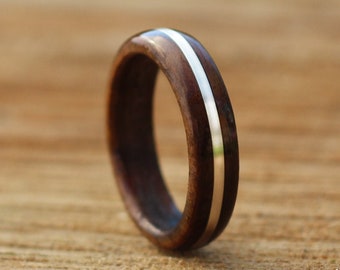 Walnut Wood Ring Etsy