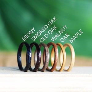 Stapelbare houten ring, handgemaakte houten ring