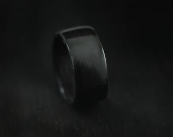 Bague en bois faite main, bague en bois courbé aspect ébène, bague en bois, bague noire, bague naturelle, bague faite main, bague en bois aspect ébène, Black Friday