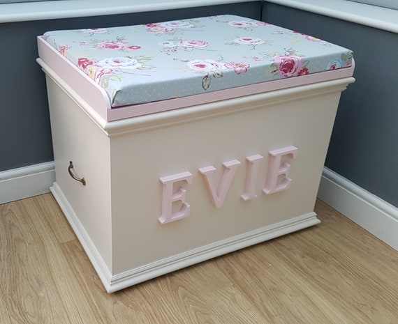 toy box with cushion lid