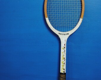 Raquette De Tennis Ancienne En Bois Dunlop D'Line 505 - Vintage