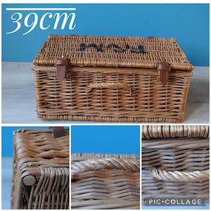 Selection of Fortnum & Mason wicker hamper baskets for summer picnics. Rustic farmhouse decor image 3