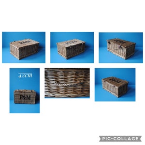 Selection of Fortnum & Mason wicker hamper baskets for summer picnics. Rustic farmhouse decor image 10