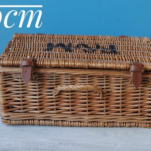 Fortnum and Mason wicker hamper basket. Rustic farmhouse decor