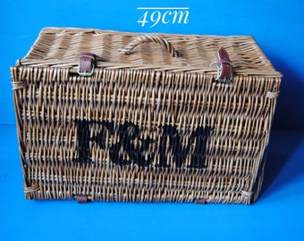 Fortnum and Mason Wicker Hamper Basket: Farmhouse Storage, XL to