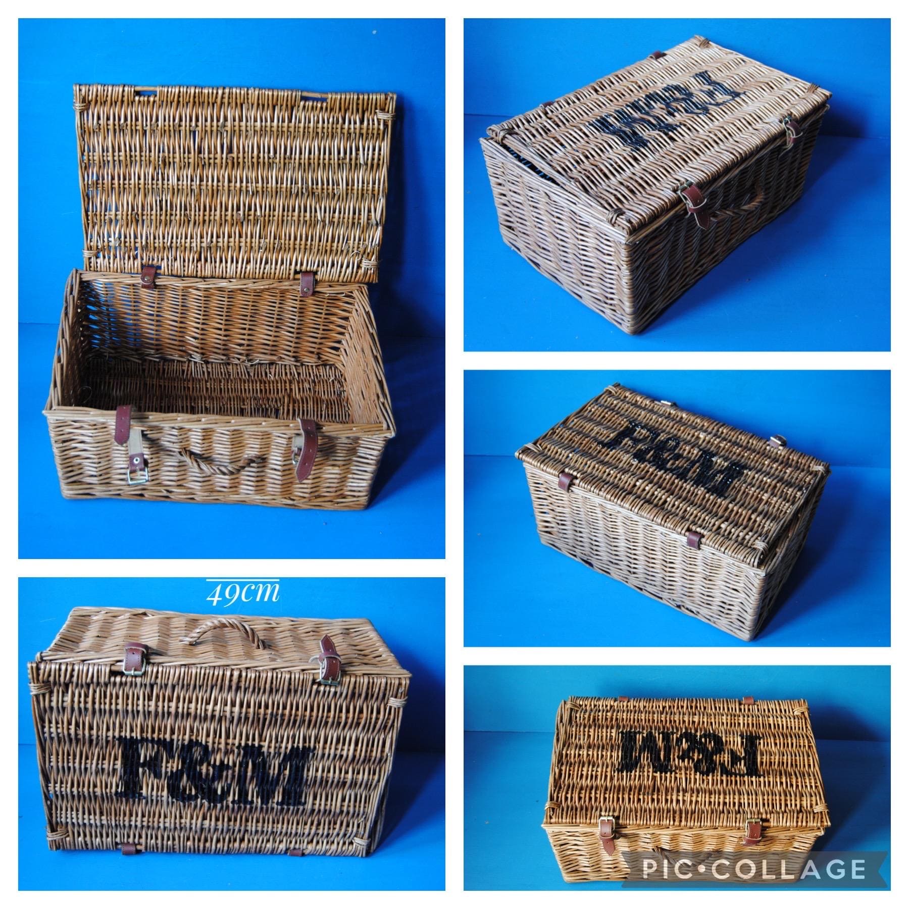 Fortnum and Mason Wicker Hamper Basket: Farmhouse Storage, XL to