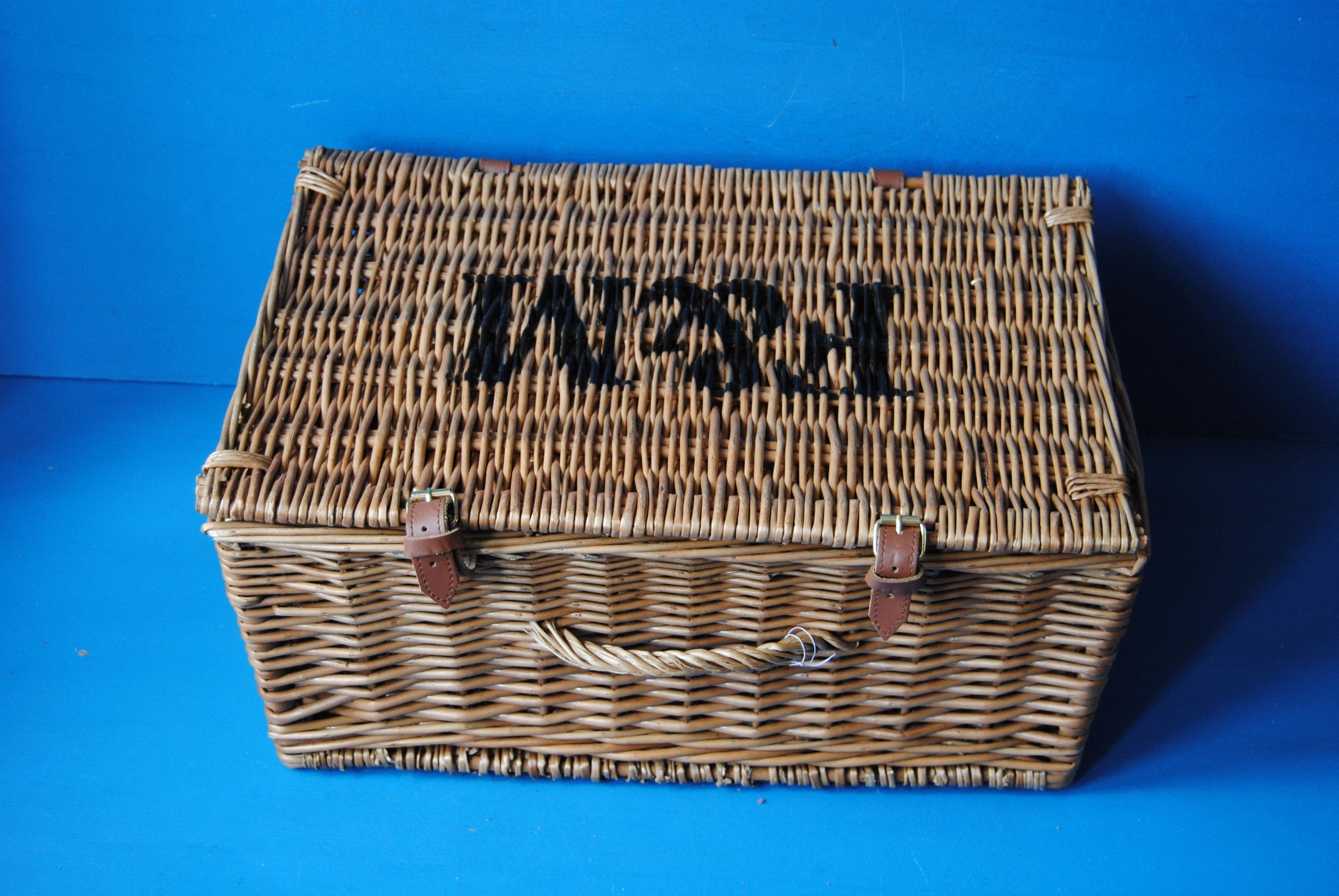 小物入れ F&M square basket with handle / ENGLAND 小物入れ F&M