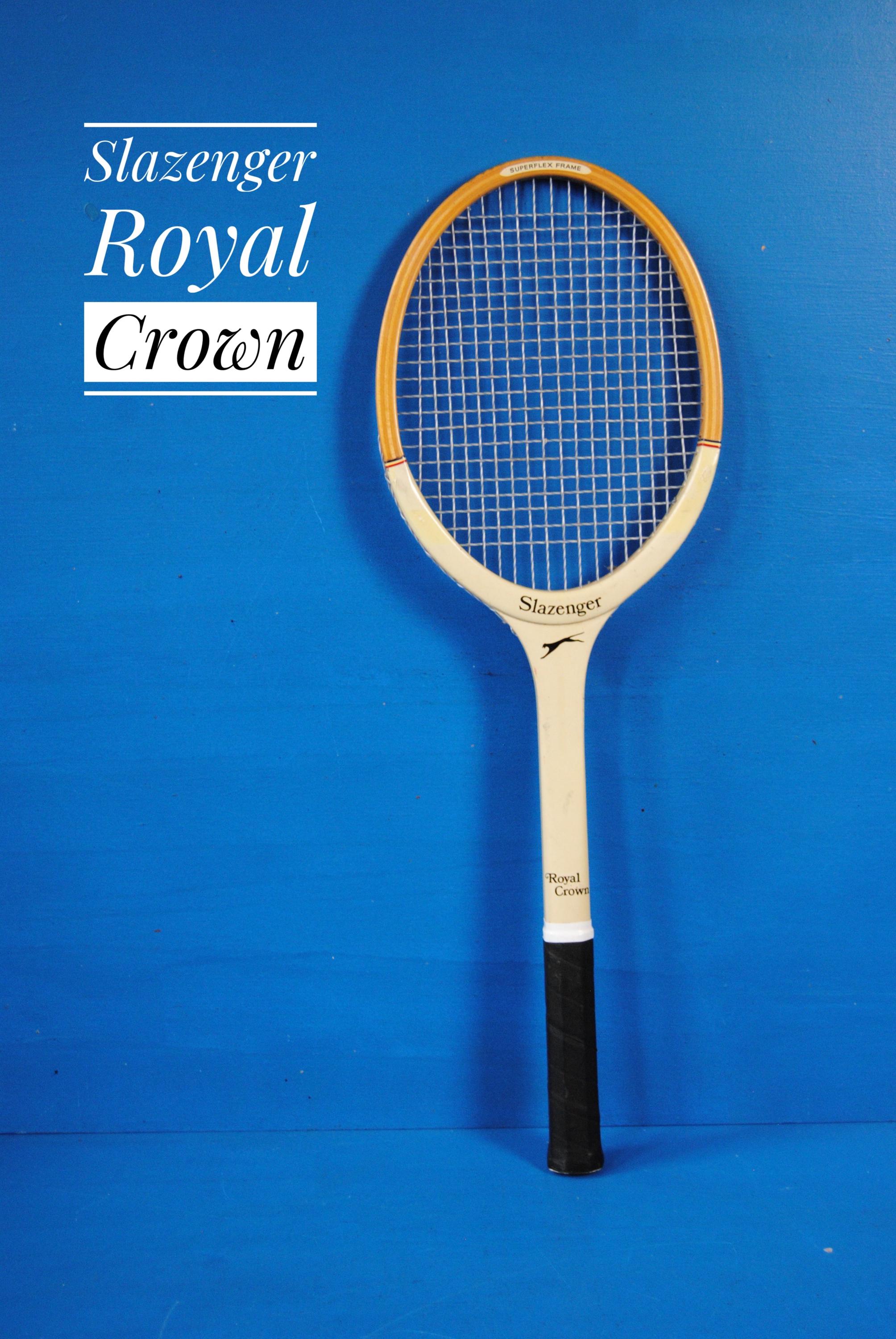 Raquette de tennis vintage cadre en bois Slazenger et presse