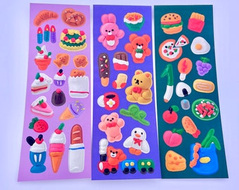3 Clay Stickers