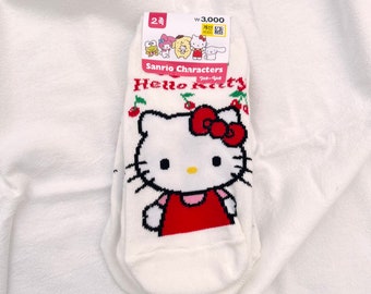 2 Pairs of Hello Kitty Kids Ankle Low Socks Official Licensed New