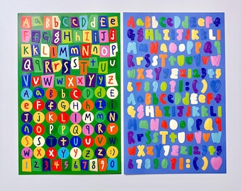 2 Colorful Alphabet Stickers
