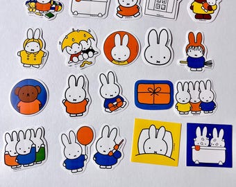 20 mini pegatinas de Miffy con licencia oficial